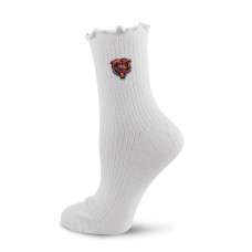 Женские носки Chicago Bears PRO Compression White Logo Lettuce Hem Quarter Женские носки Chicago Bears PRO Compression White Logo Lettuce Hem Quarter