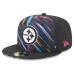 Бейсболка Pittsburgh Steelers New Era 2026 NFL Crucial Catch 59FIFTY - Black
