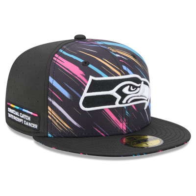 Бейсболка Seattle Seahawks New Era 2026 NFL Crucial Catch 59FIFTY - Black