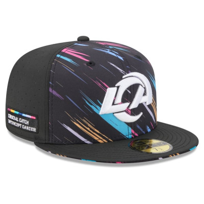 Бейсболка Los Angeles Rams New Era 2026 NFL Crucial Catch 59FIFTY - Black