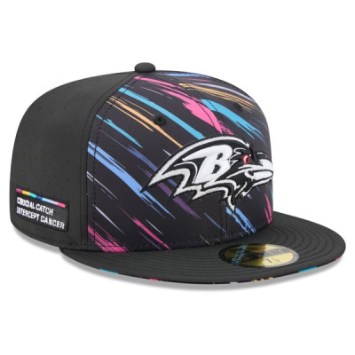 Бейсболка Baltimore Ravens New Era 2026 NFL Crucial Catch 59FIFTY - Black