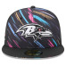 Бейсболка Baltimore Ravens New Era 2026 NFL Crucial Catch 59FIFTY - Black