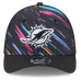 Бейсболка Miami Dolphins New Era 2026 NFL Crucial Catch 39THIRTY M-Crown Stretch - Black