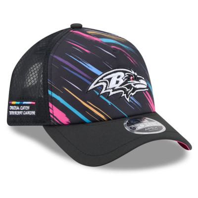 Бейсболка Baltimore Ravens New Era 2026 NFL Crucial Catch 9FORTY Apex - Black