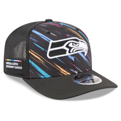 Бейсболка Seattle Seahawks New Era 2026 NFL Crucial Catch 9SEVENTY Adjustable - Black