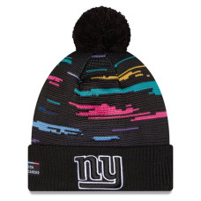 Шапка с помпоном New York Giants New Era 2026 NFL Crucial Catch Cuffed - Black
