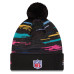Шапка с помпоном San Francisco 49ers New Era 2026 NFL Crucial Catch Cuffed - Black