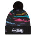 Шапка с помпоном Seattle Seahawks New Era 2026 NFL Crucial Catch Cuffed - Black