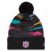 Шапка с помпоном Tampa Bay Buccaneers New Era 2026 NFL Crucial Catch Cuffed - Black