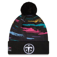 Шапка с помпоном Tennessee Titans New Era 2026 NFL Crucial Catch Cuffed - Black