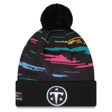 Шапка с помпоном Tennessee Titans New Era 2026 NFL Crucial Catch Cuffed - Black