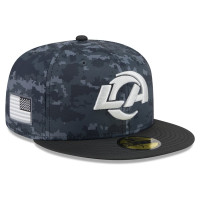 Бейсболка Los Angeles Rams New Era 2026 Salute To Service 59FIFTY - Black