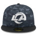 Бейсболка Los Angeles Rams New Era 2026 Salute To Service 59FIFTY - Black