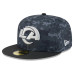 Бейсболка Los Angeles Rams New Era 2026 Salute To Service 59FIFTY - Black