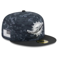 Бейсболка Miami Dolphins New Era 2026 Salute To Service 59FIFTY - Black