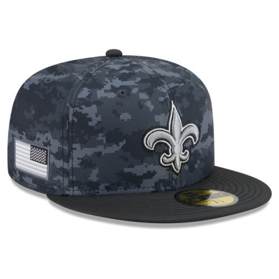 Бейсболка New Orleans Saints New Era 2026 Salute To Service 59FIFTY - Black