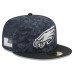 Бейсболка Philadelphia Eagles New Era 2026 Salute To Service 59FIFTY - Black