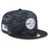Бейсболка Pittsburgh Steelers New Era 2026 Salute To Service 59FIFTY - Black