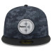 Бейсболка Pittsburgh Steelers New Era 2026 Salute To Service 59FIFTY - Black