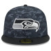 Бейсболка Seattle Seahawks New Era 2026 Salute To Service 59FIFTY - Black