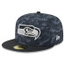 Бейсболка Seattle Seahawks New Era 2026 Salute To Service 59FIFTY - Black