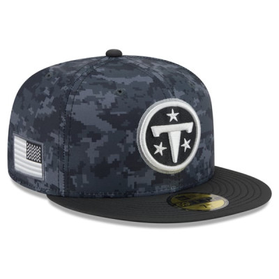 Бейсболка Tennessee Titans New Era 2026 Salute To Service 59FIFTY - Black