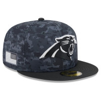 Бейсболка Carolina Panthers New Era 2026 Salute To Service 59FIFTY - Black