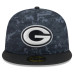 Бейсболка Green Bay Packers New Era 2026 Salute To Service 59FIFTY - Black