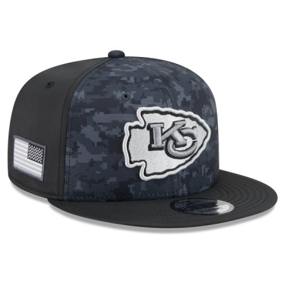 Бейсболка Kansas City Chiefs New Era 2026 Salute To Service 9FIFTY - Black