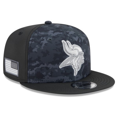 Бейсболка Minnesota Vikings New Era 2026 Salute To Service 9FIFTY - Black