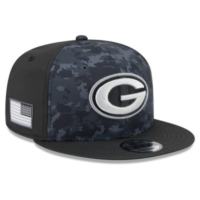 Бейсболка Green Bay Packers New Era 2026 Salute To Service 9FIFTY - Black