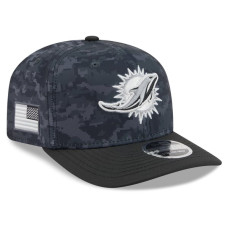 Бейсболка Miami Dolphins New Era 2026 Salute To Service 9SEVENTY - Black