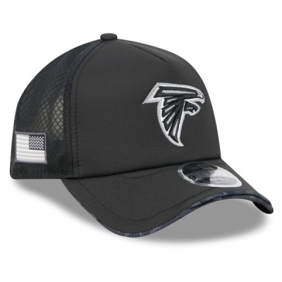 Бейсболка Atlanta Falcons New Era 2026 Salute To Service Apex 9FORTY Adjustable - Black