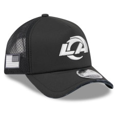 Бейсболка Los Angeles Rams New Era 2026 Salute To Service Apex 9FORTY Adjustable - Black