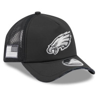 Бейсболка Philadelphia Eagles New Era 2026 Salute To Service Apex 9FORTY Adjustable - Black