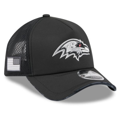 Бейсболка Baltimore Ravens New Era 2026 Salute To Service Apex 9FORTY Adjustable - Black