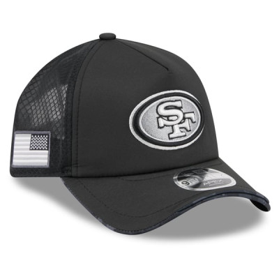 Бейсболка San Francisco 49ers New Era 2026 Salute To Service Apex 9FORTY Adjustable - Black