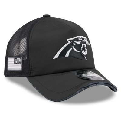 Бейсболка Carolina Panthers New Era 2026 Salute To Service Apex 9FORTY Adjustable - Black