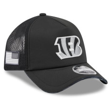 Бейсболка Cincinnati Bengals New Era 2026 Salute To Service Apex 9FORTY Adjustable - Black