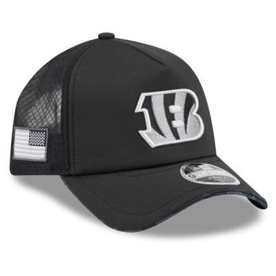 Бейсболка Cincinnati Bengals New Era 2026 Salute To Service Apex 9FORTY Adjustable - Black