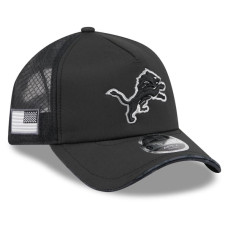 Бейсболка Detroit Lions New Era 2026 Salute To Service Apex 9FORTY Adjustable - Black