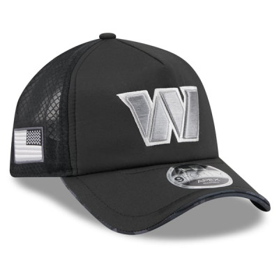Бейсболка Washington Commanders New Era 2026 Salute To Service Apex 9FORTY Adjustable - Black