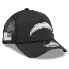 Бейсболка Los Angeles Chargers New Era 2026 Salute To Service Apex 9FORTY Adjustable - Black