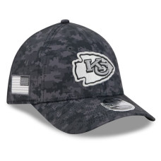 Бейсболка Kansas City Chiefs New Era 2026 Salute To Service 39THIRTY M-Crown Stretch - Black
