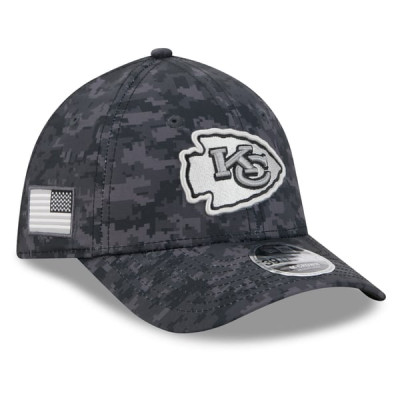 Бейсболка Kansas City Chiefs New Era 2026 Salute To Service 39THIRTY M-Crown Stretch - Black
