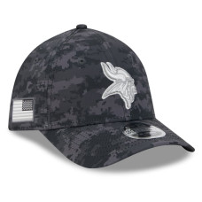 Бейсболка Minnesota Vikings New Era 2026 Salute To Service 39THIRTY M-Crown Stretch - Black