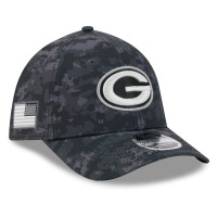 Бейсболка Green Bay Packers New Era 2026 Salute To Service 39THIRTY M-Crown Stretch - Black