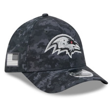 Бейсболка Baltimore Ravens New Era 2026 Salute To Service 39THIRTY M-Crown Stretch - Black