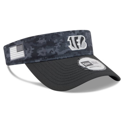 Cincinnati Bengals New Era 2026 Salute To Service Adjustable Visor - Black