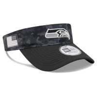 Seattle Seahawks New Era 2026 Salute To Service Adjustable Visor - Black